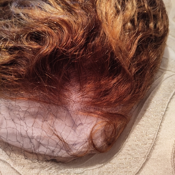 18" Highlight 100% Human Hair HD Lace Wig Deep Wave Curly Honey Blonde & Brown - Picture 12 of 15